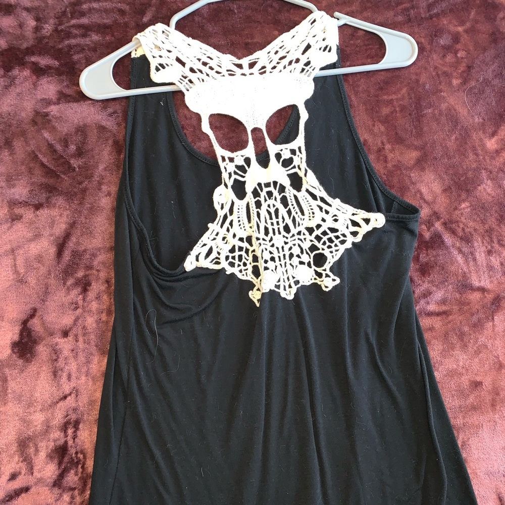 Crochet skull tank top